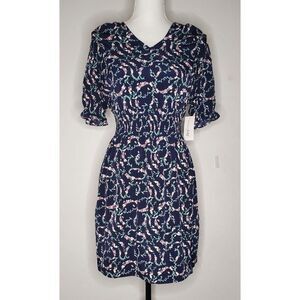 Maison Jules Short Sleeve Scrunch Waist Dress